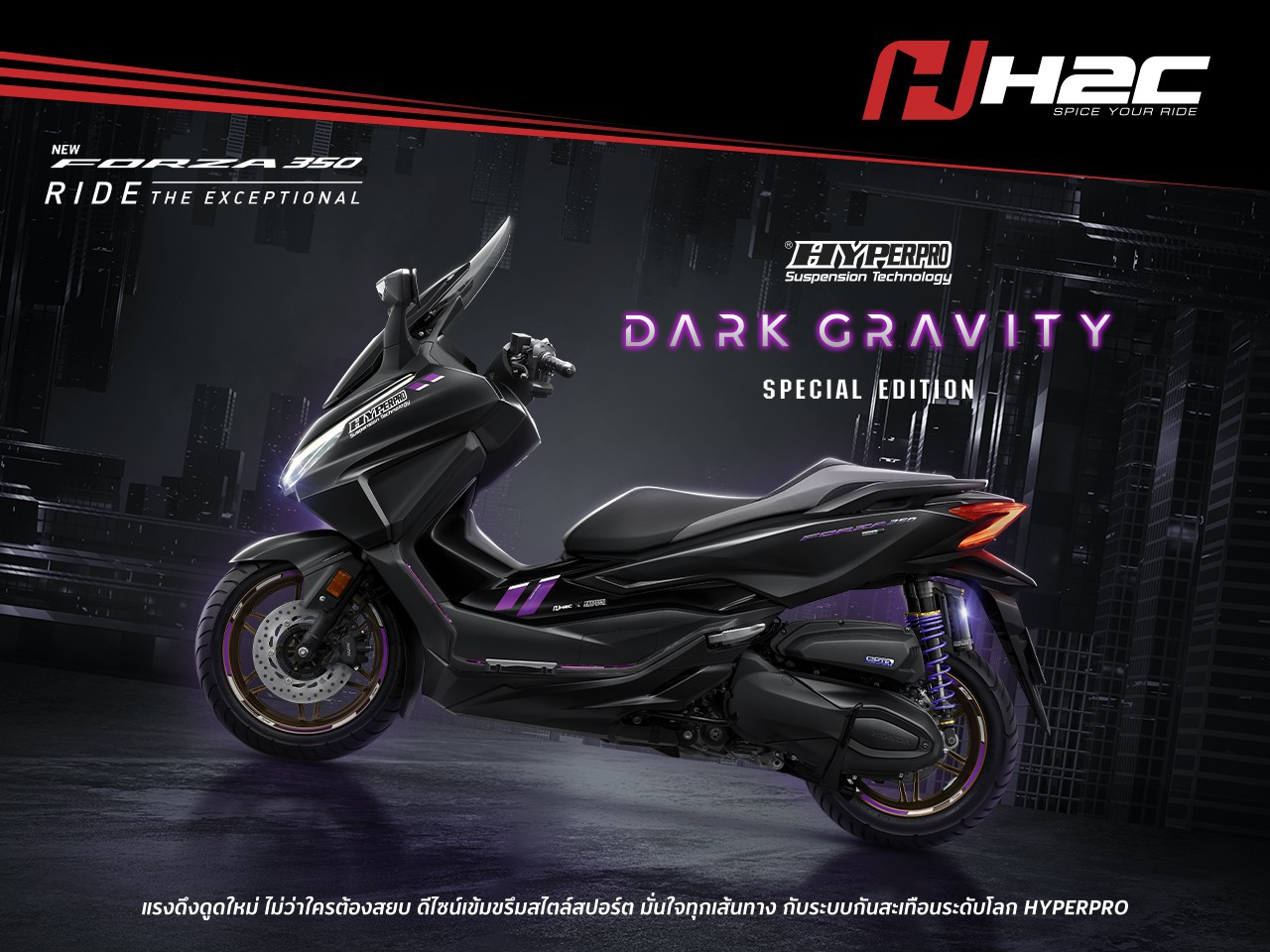 Honda Forza350 Hyperpro Special Edition 2025 สีใหม่ พร้อมสเปคและราคา